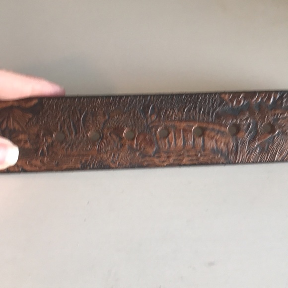 Vintage Leather Nature Embellished Belt - Picture 7 of 7